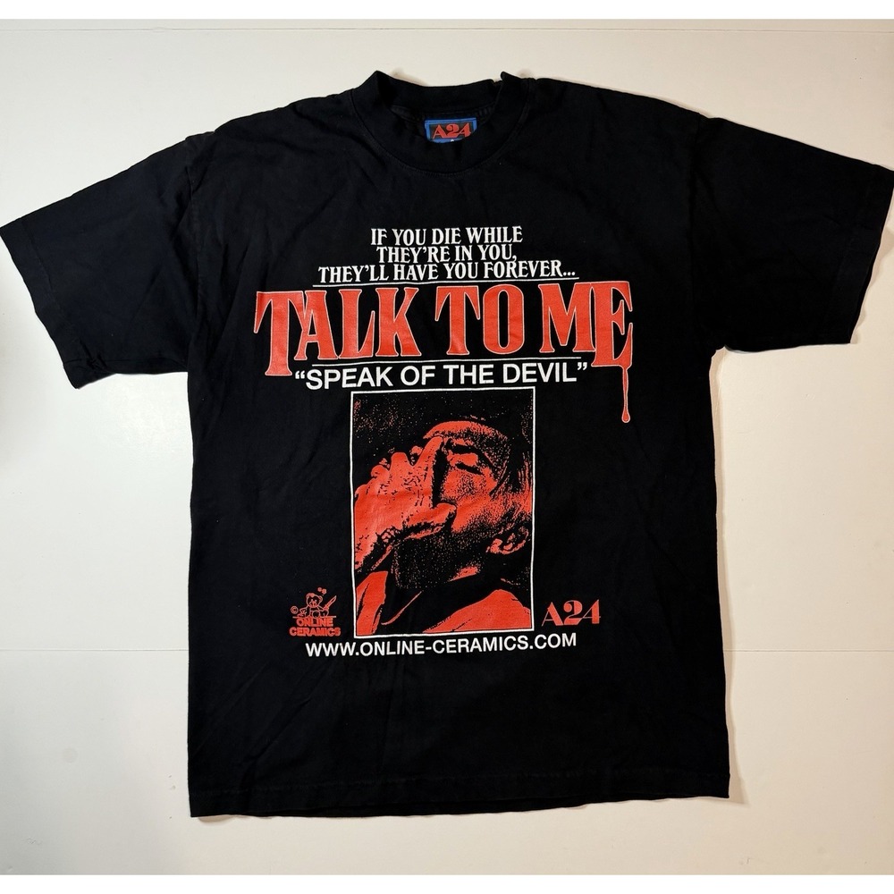 Online Ceramic A24 Talk To Me Speak Of The Devil Movie Promo Tshirt Size Medium